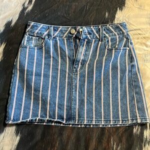 PacSun Denim Striped Skirt